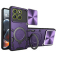 Motorola Edge 70 Ring Kickstand Case w/ Camera Cover [Purple] - Purple