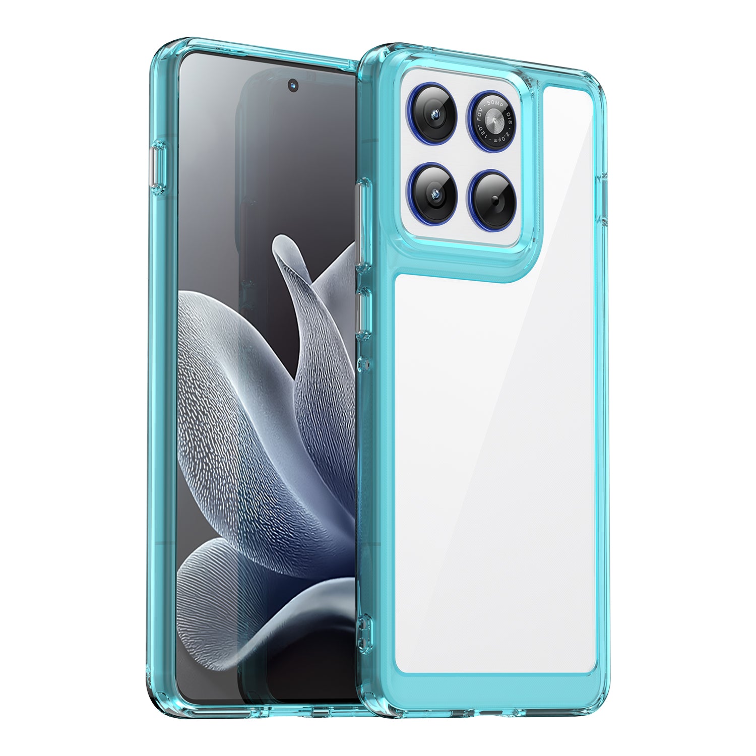 Motorola Edge 70 Soft TPU Bumper Shockproof Cover Case [Clear Blue]
