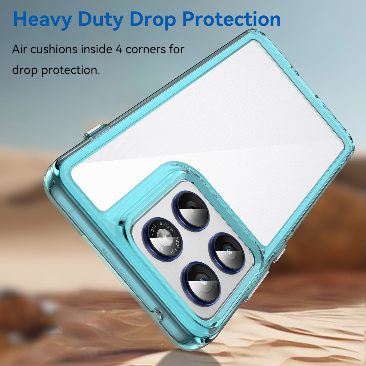 Motorola Edge 70 Soft TPU Bumper Shockproof Cover Case [Clear Blue]