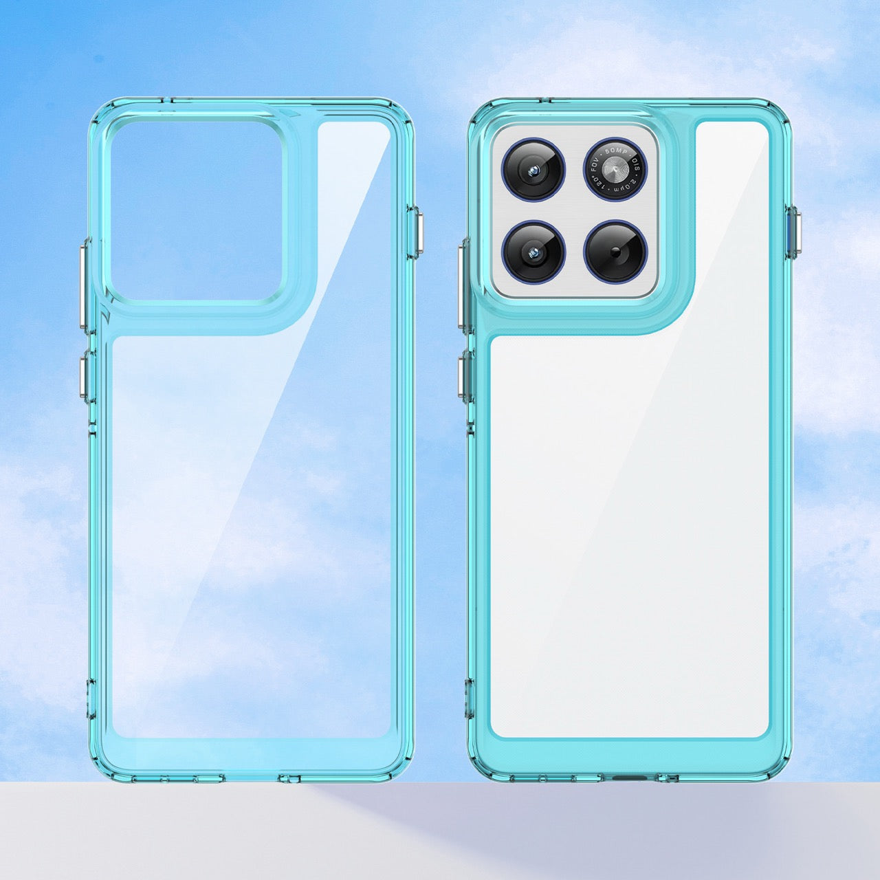 Motorola Edge 70 Soft TPU Bumper Shockproof Cover Case [Clear Blue]