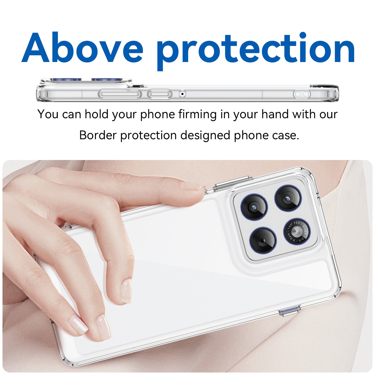 Motorola Edge 70 Soft TPU Bumper Shockproof Cover Case [Clear]