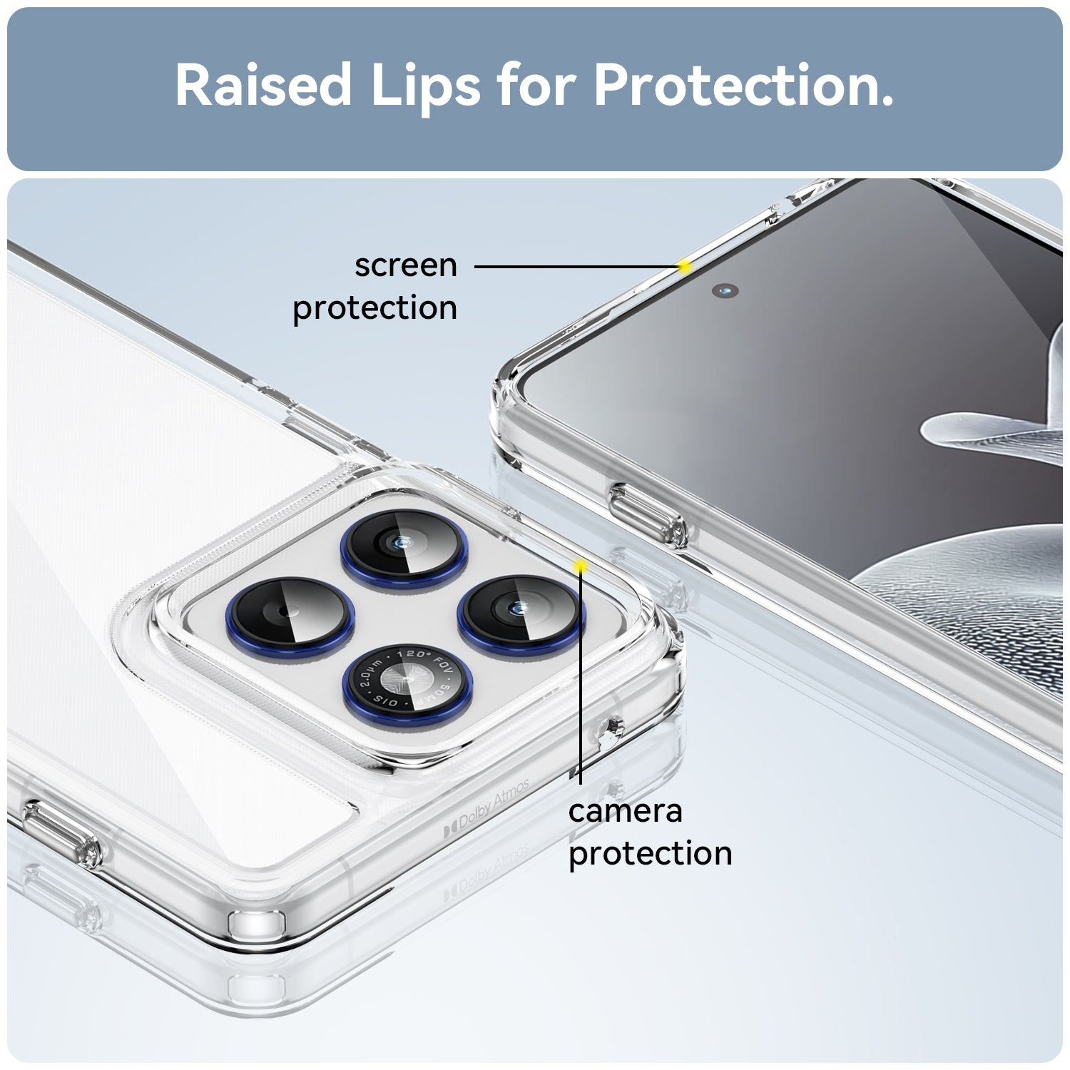 Motorola Edge 70 Soft TPU Bumper Shockproof Cover Case [Clear]
