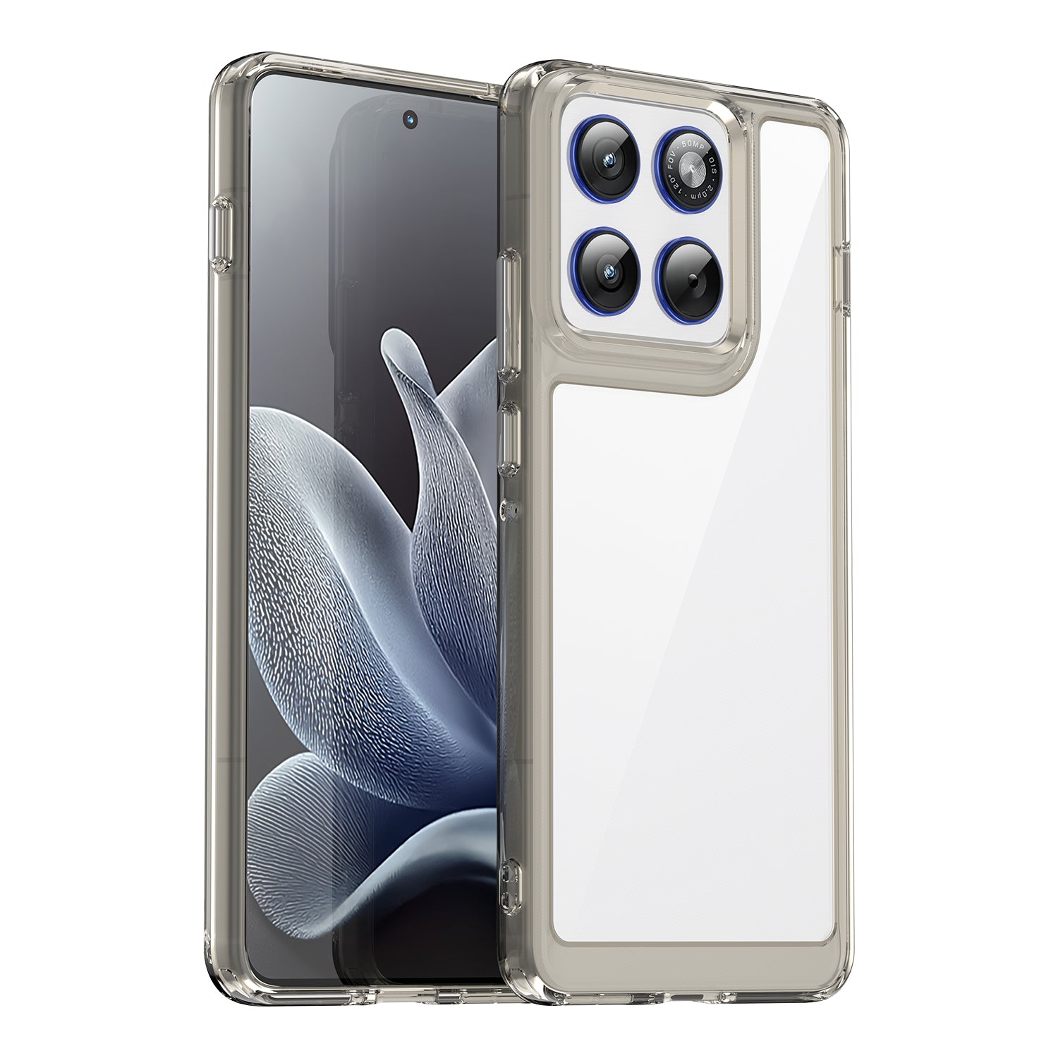 Motorola Edge 70 Soft TPU Bumper Shockproof Cover Case [Clear Grey]