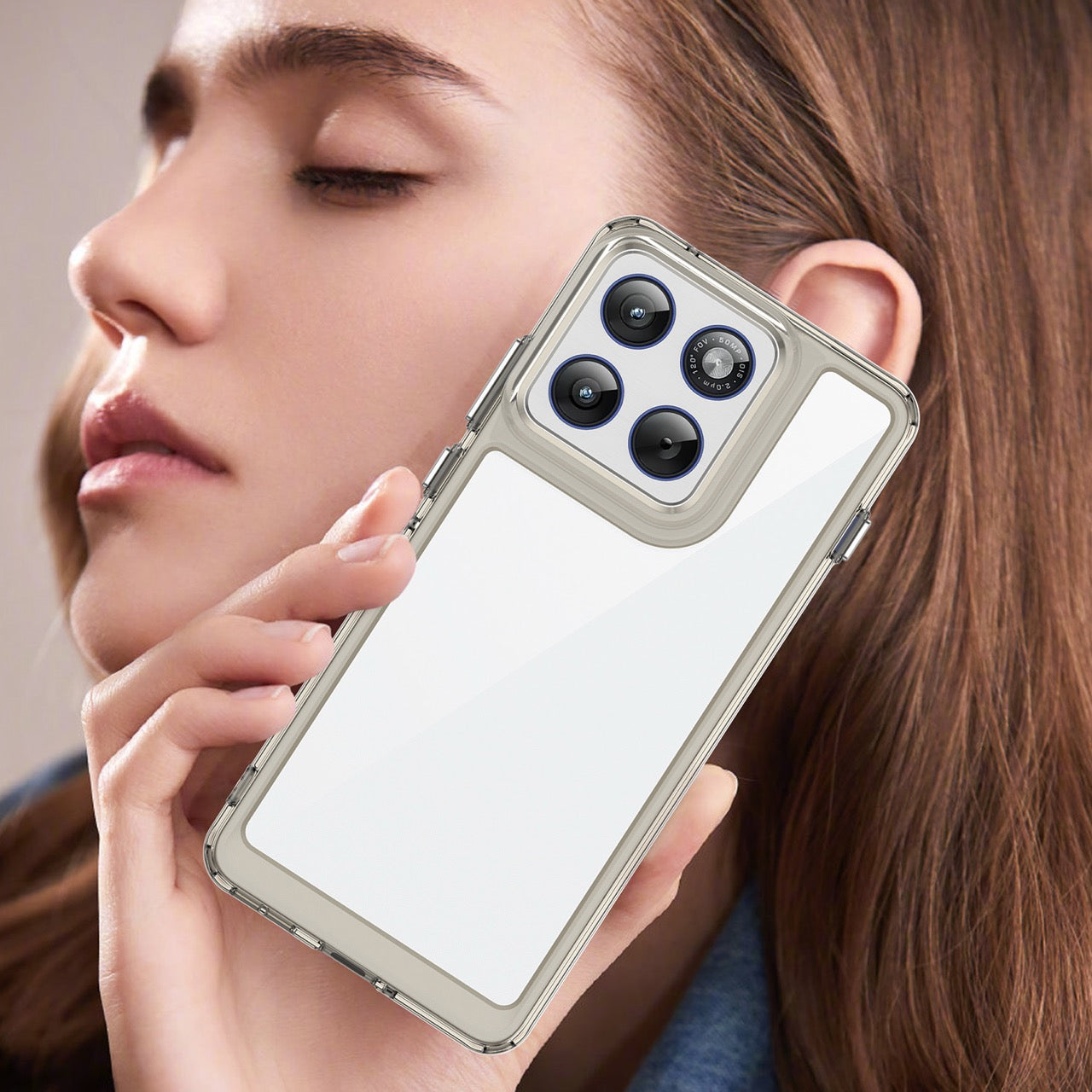 Motorola Edge 70 Soft TPU Bumper Shockproof Cover Case [Clear Grey]