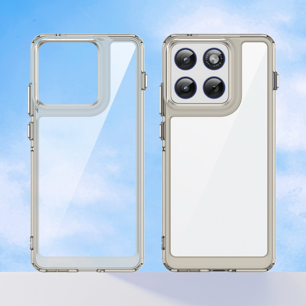 Motorola Edge 70 Soft TPU Bumper Shockproof Cover Case [Clear Grey]