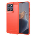 Moto Edge 60Fusion Carbon Fibre TPU Case Slim Shockproof Cover Red - Red