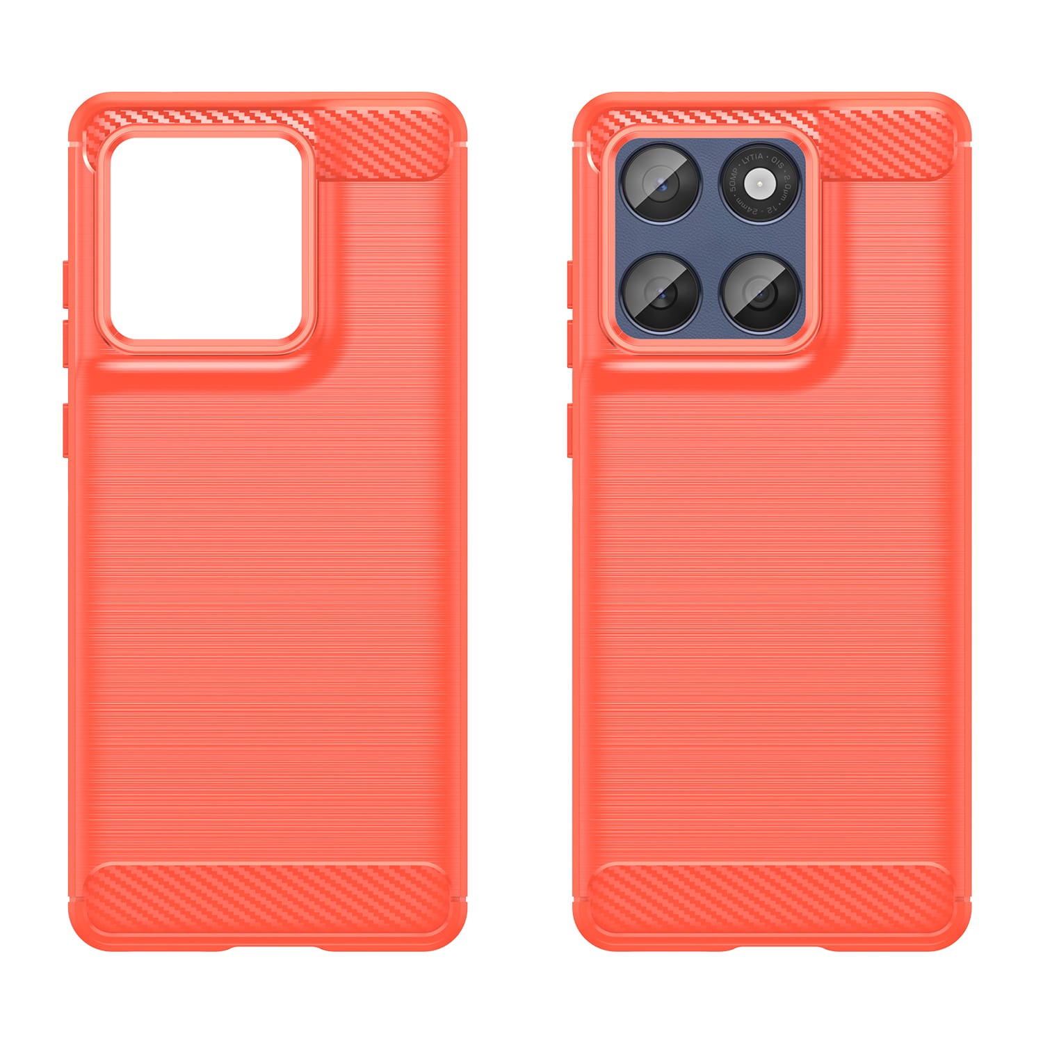 Moto Edge 60Fusion Carbon Fibre Brushed Case [Red]
