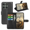 Moto Edge 60Fusion PU Wallet Case [Black] - Black