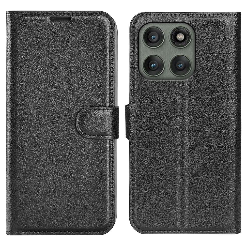 Moto Edge 60Fusion PU Wallet Case [Black]