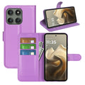 Moto Edge 60Fusion PU Wallet Case [Purple] - Purple