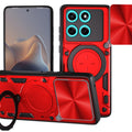 Motorola Moto Edge 60Fusion Ring Kickstand Case w/ Camera Cover [Red] - Red