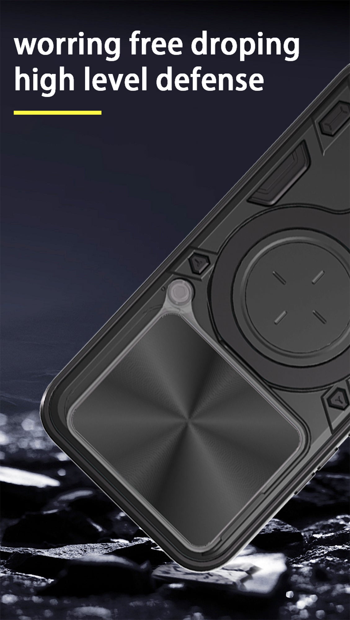 Motorola Moto Edge 60Fusion Ring Kickstand Case w/ Camera Cover [Red]