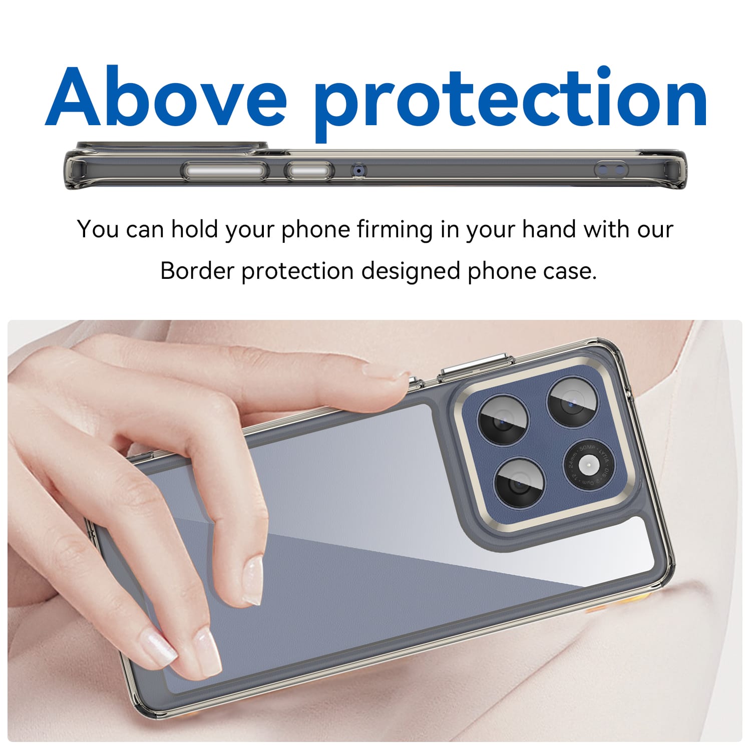 Motorola Moto Edge 60Fusion Soft TPU Bumper Case [Clear Grey]