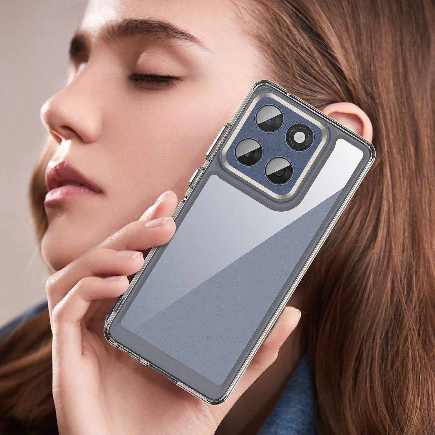 Motorola Moto Edge 60Fusion Soft TPU Bumper Case [Clear Grey]