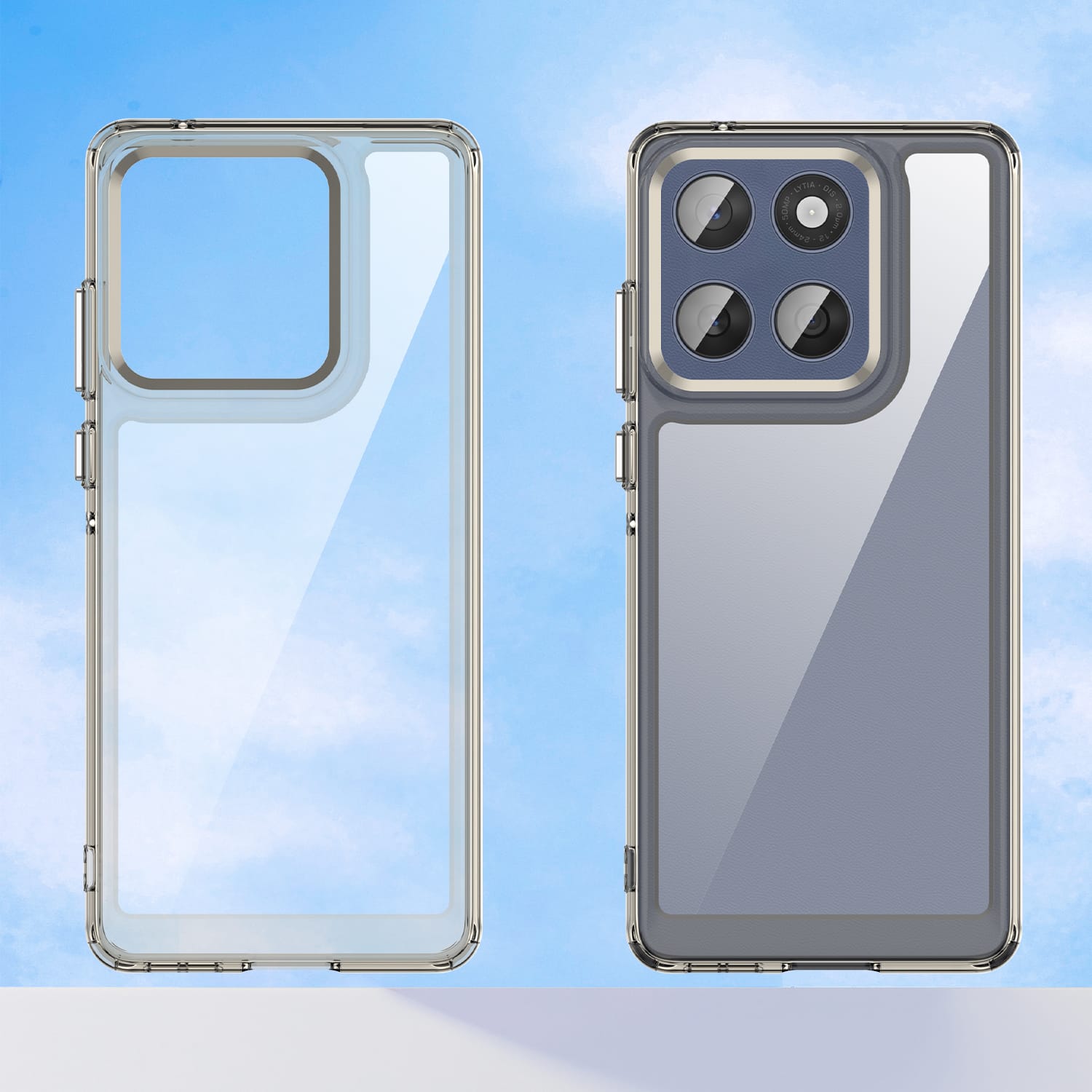 Motorola Moto Edge 60Fusion Soft TPU Bumper Case [Clear Grey]