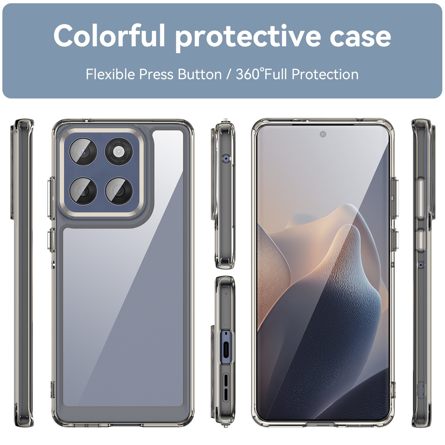 Motorola Moto Edge 60Fusion Soft TPU Bumper Case [Clear Grey]