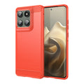Moto Edge 60Pro Carbon Fibre TPU Case Slim Shockproof Cover Red - Red