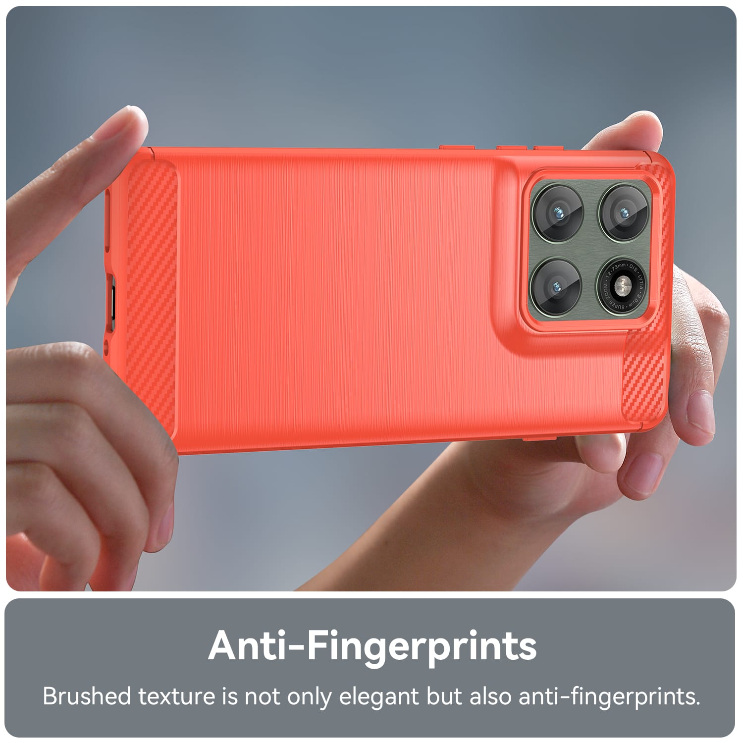 Moto Edge 60Pro Carbon Fibre Brushed Case [Red]