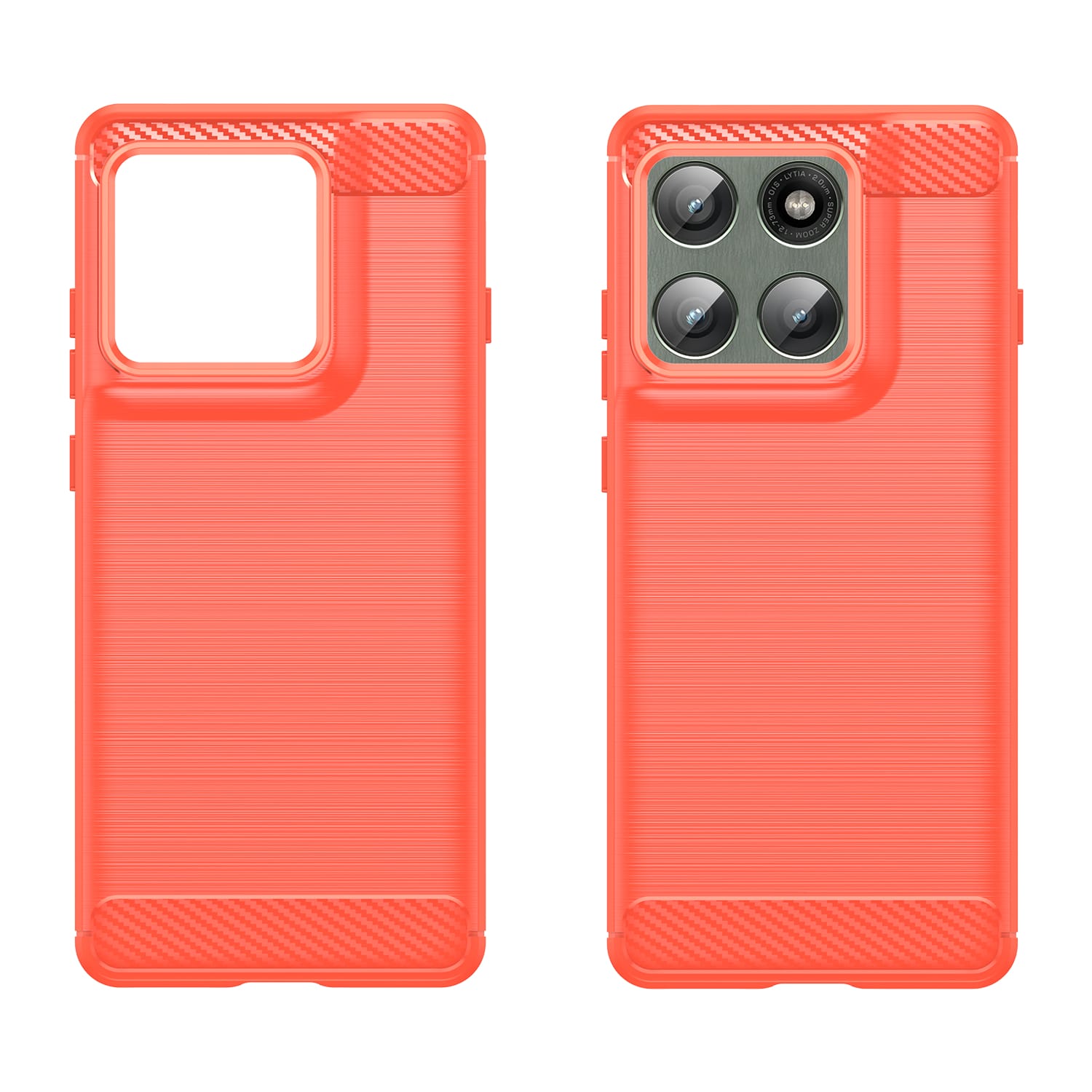 Moto Edge 60Pro Carbon Fibre Brushed Case [Red]