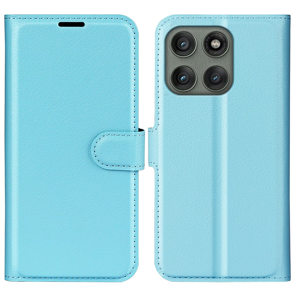 Moto Edge 60Pro PU Wallet Case [LightBlue]