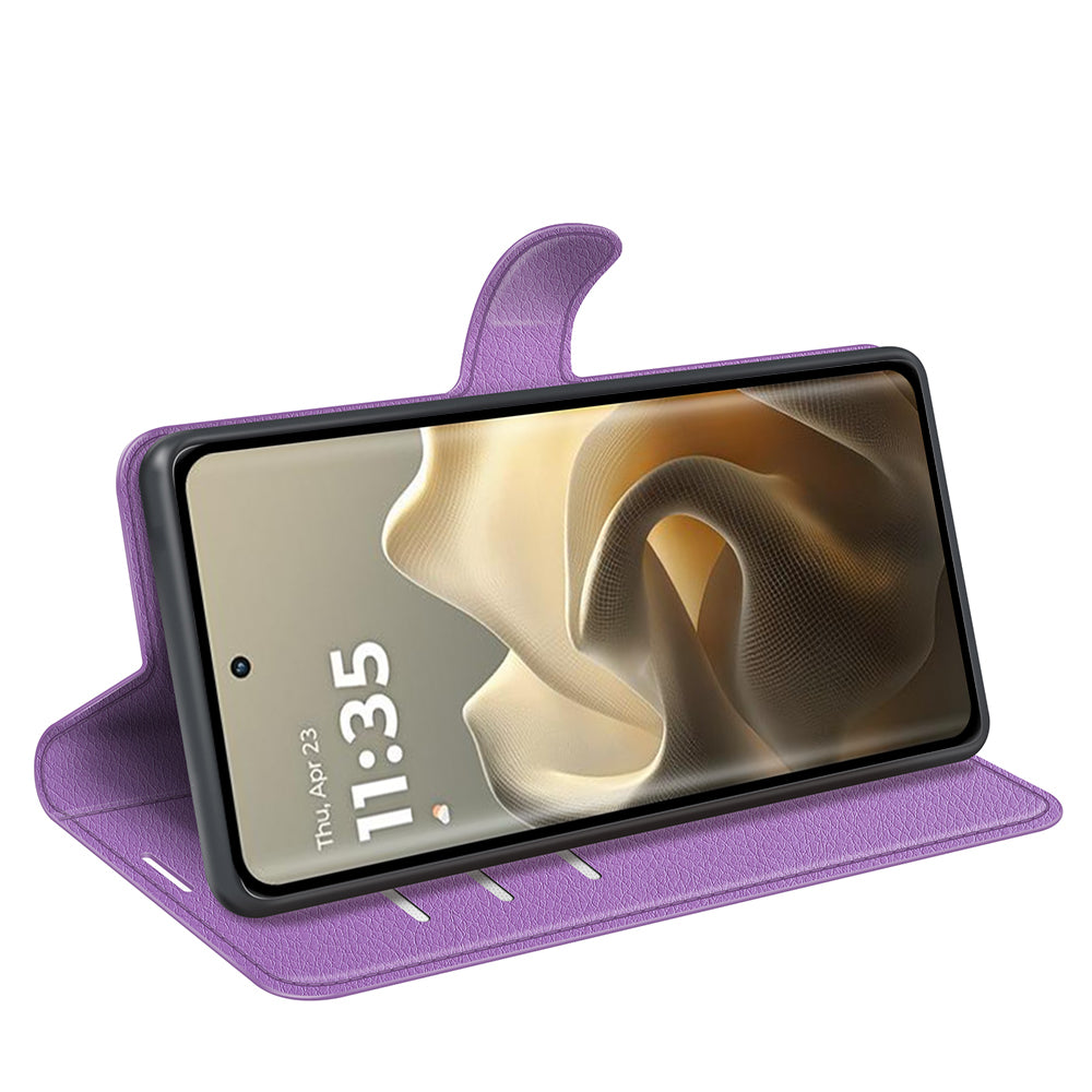 Moto Edge 60Pro PU Wallet Case [Purple]