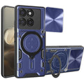 Motorola Moto Edge 60Pro Ring Kickstand Case w/ Camera Cover [Navy] - Navy
