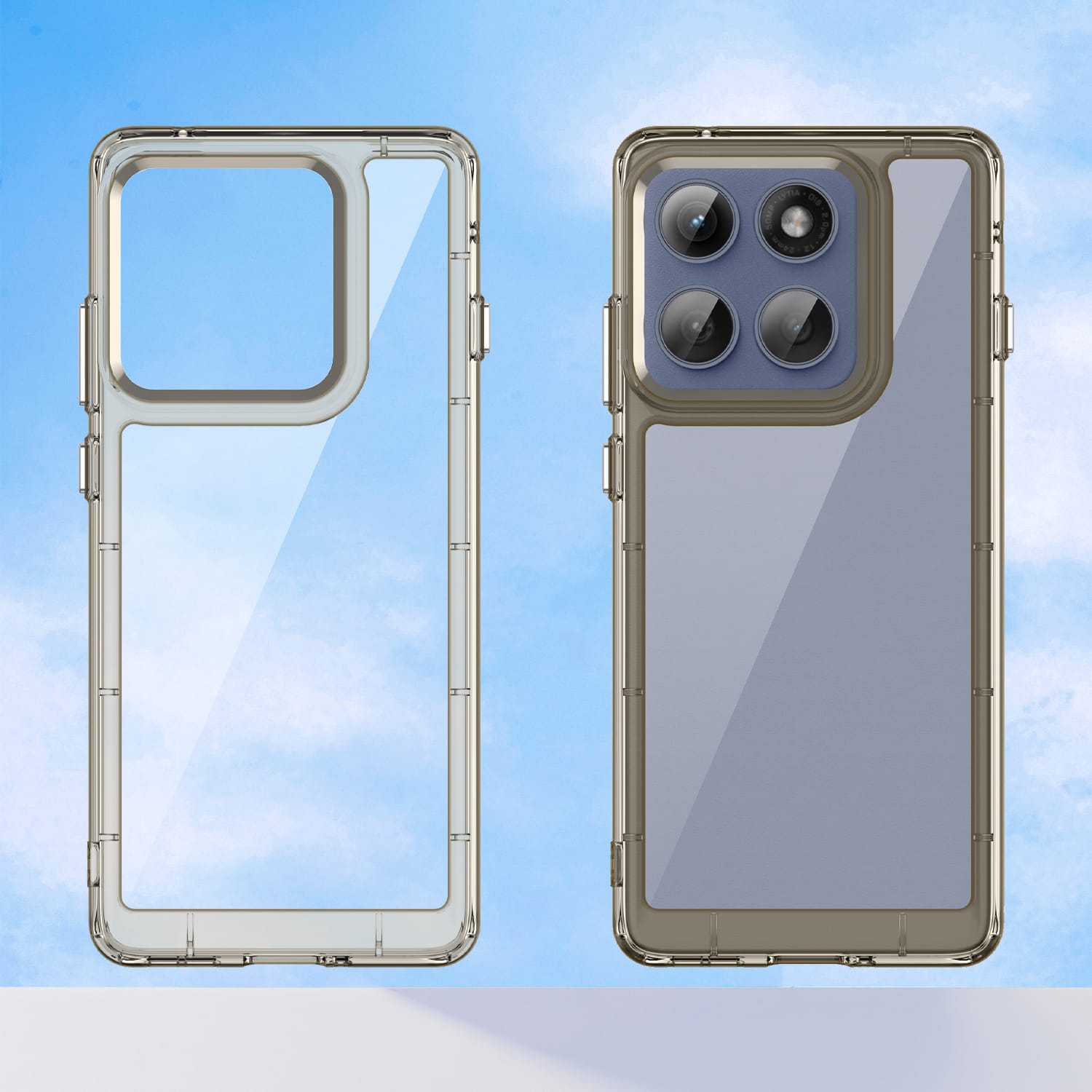 Motorola Moto Edge 60Pro Soft TPU Bumper Case [Clear Grey]