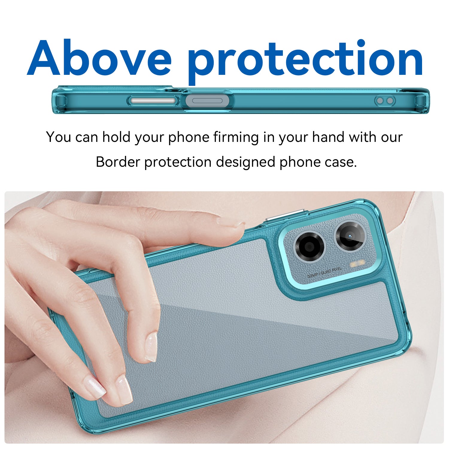 Motorola Moto G05 4G Soft TPU Bumper Case [Clear Blue]