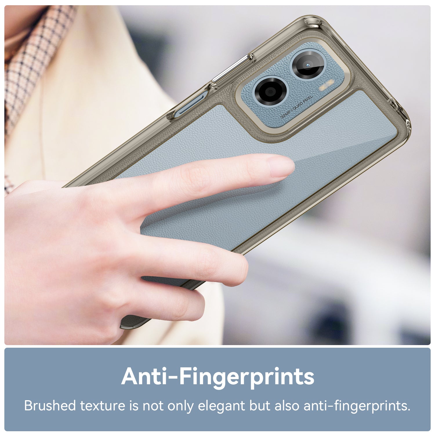 Motorola Moto G05 4G Soft TPU Bumper Case [Clear Grey]