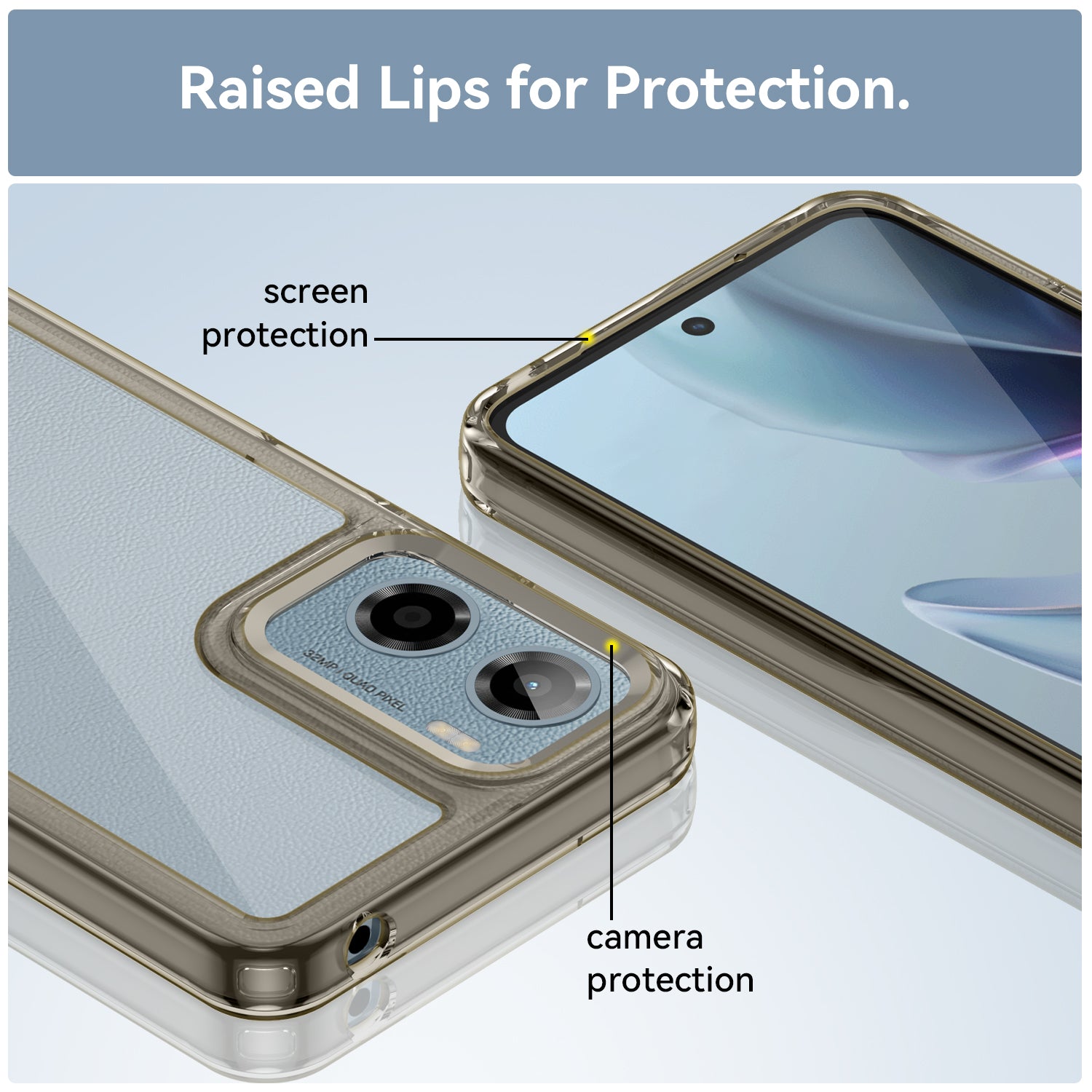 Motorola Moto G05 4G Soft TPU Bumper Case [Clear Grey]