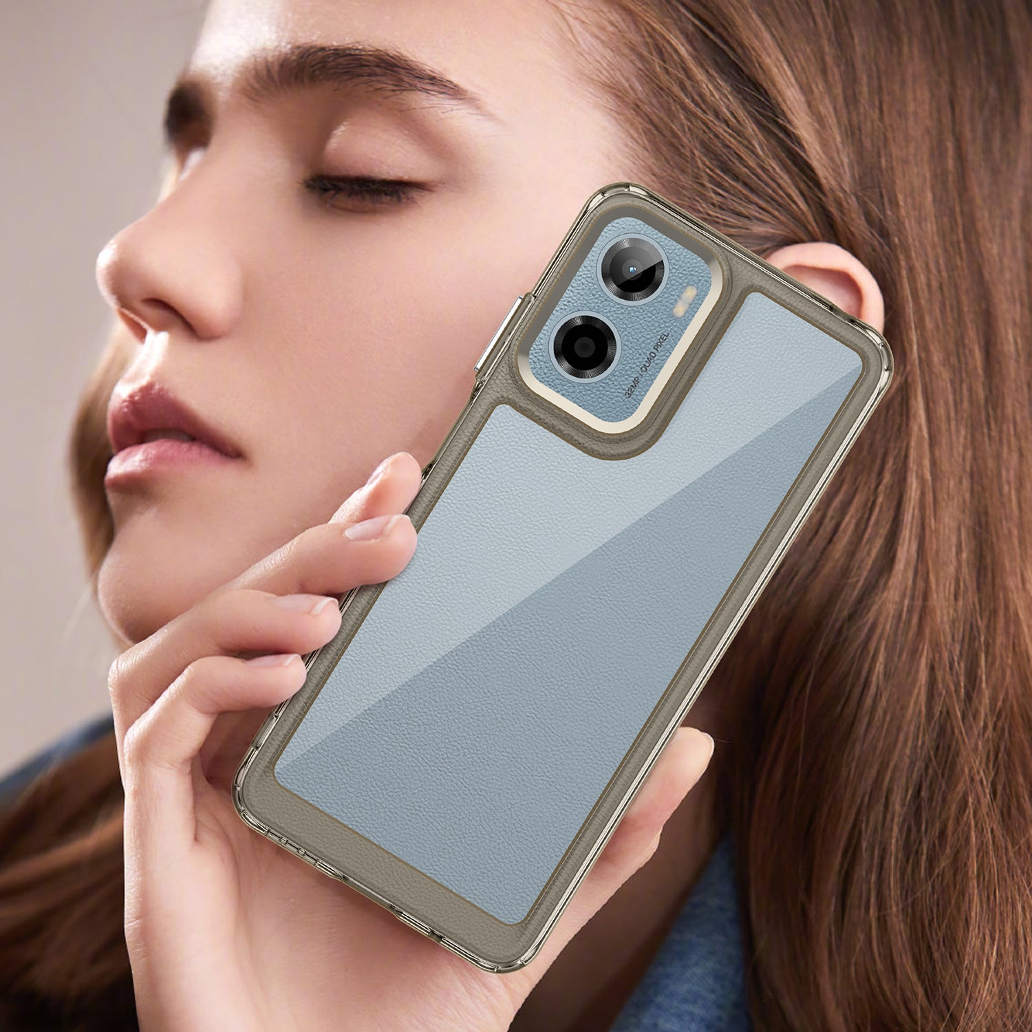 Motorola Moto G05 4G Soft TPU Bumper Case [Clear Grey]