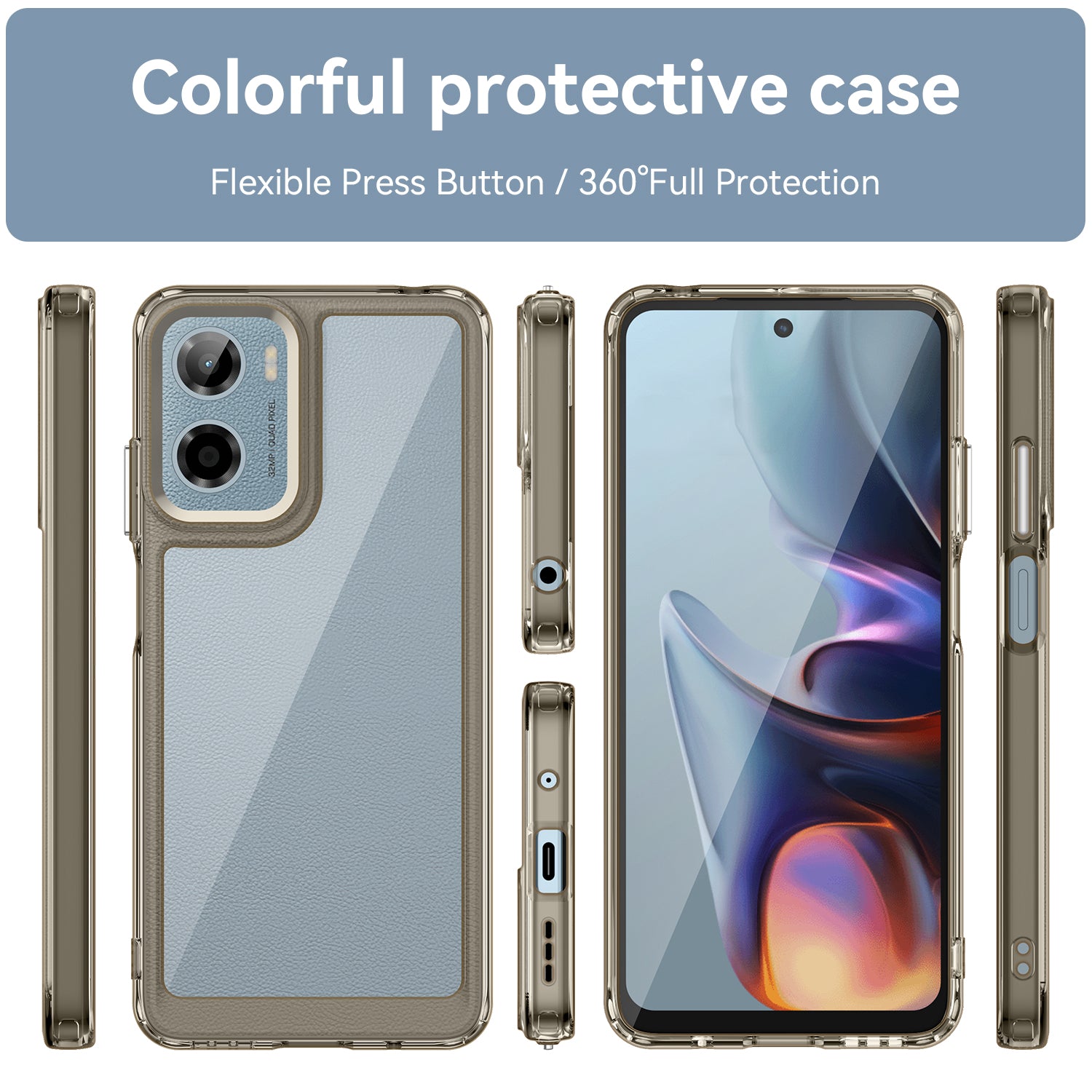 Motorola Moto G05 4G Soft TPU Bumper Case [Clear Grey]