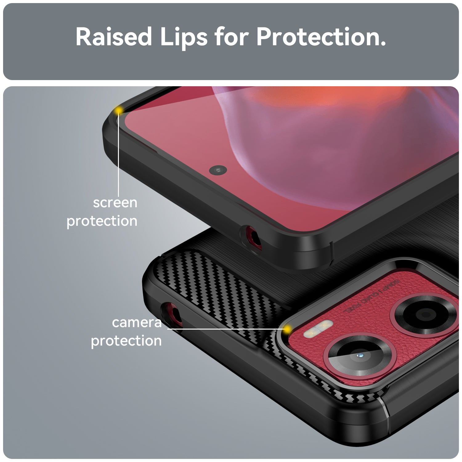 Motorola Moto G05 4G Carbon Fibre Brushed Case [Black]
