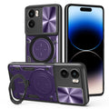 Motorola Moto G05 4G Ring Kickstand Case w/ Camera Cover [Purple] - Purple
