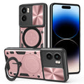 Motorola Moto G05 4G Ring Kickstand Case w/ Camera Cover [Rose Gold] - Rose Gold
