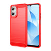 Moto G06 4G Carbon Fibre TPU Case Slim Shockproof Cover Red - Red