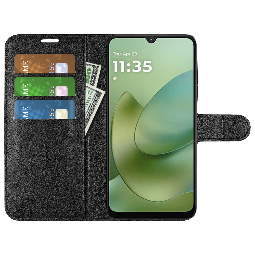 Motorola Moto G06 4G PU Wallet Case [Black]