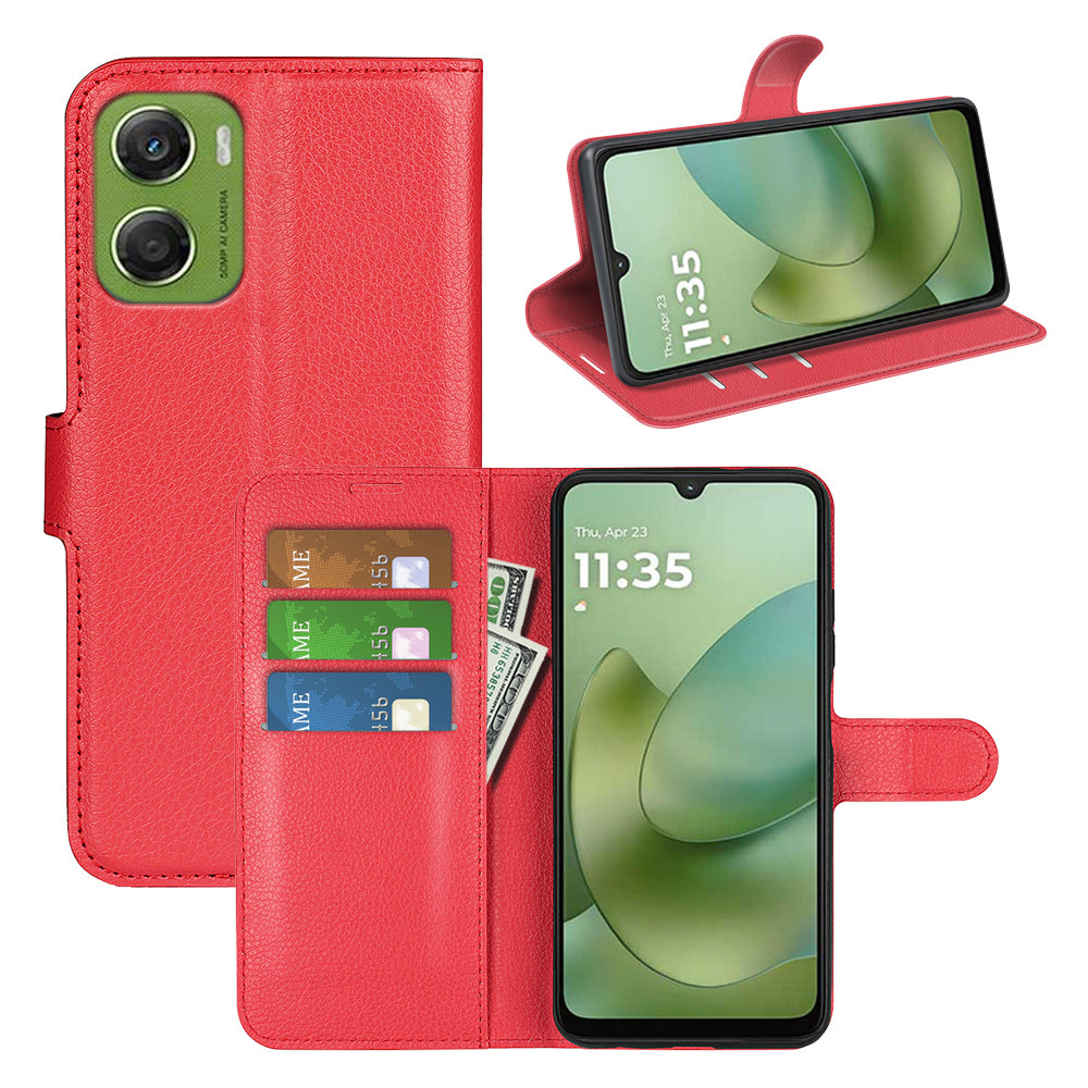 Motorola Moto G06 4G PU Wallet Case [Red]