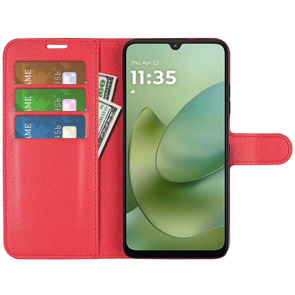 Motorola Moto G06 4G PU Wallet Case [Red]