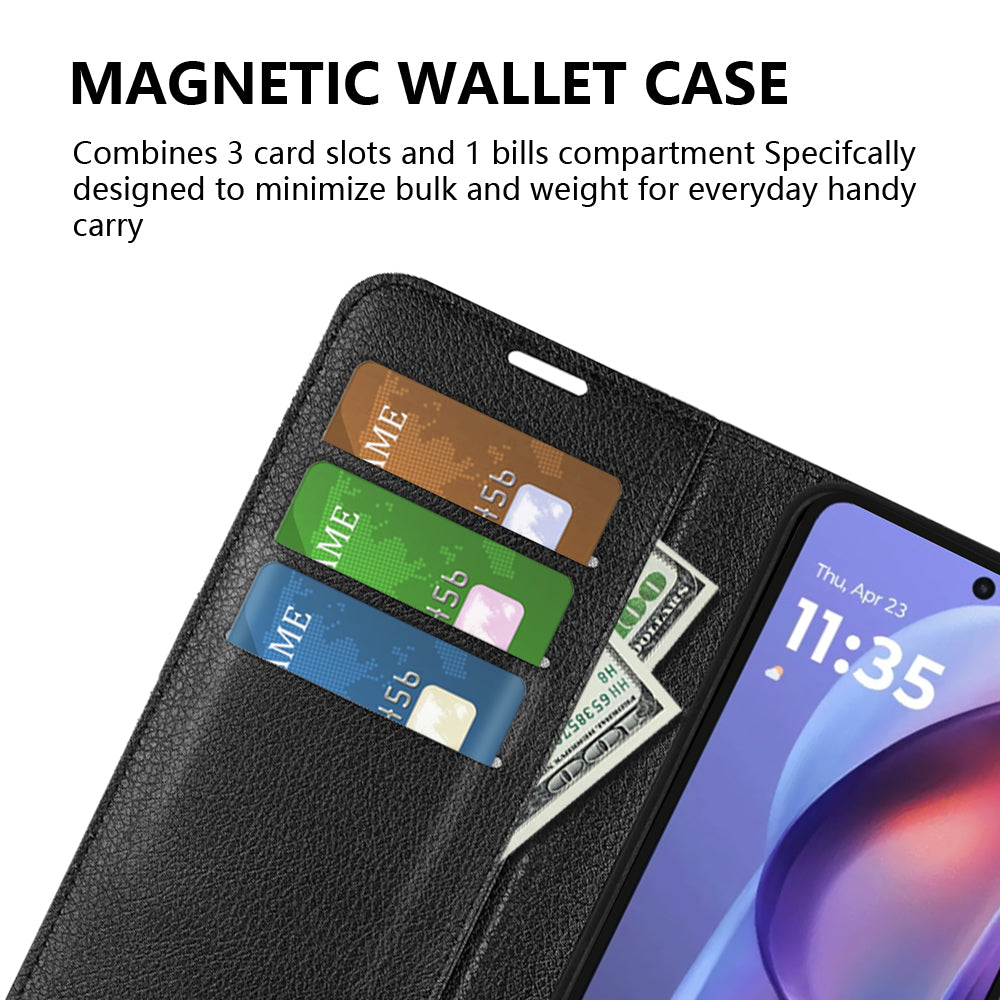 Motorola Moto G06 4G PU Wallet Case [Black]