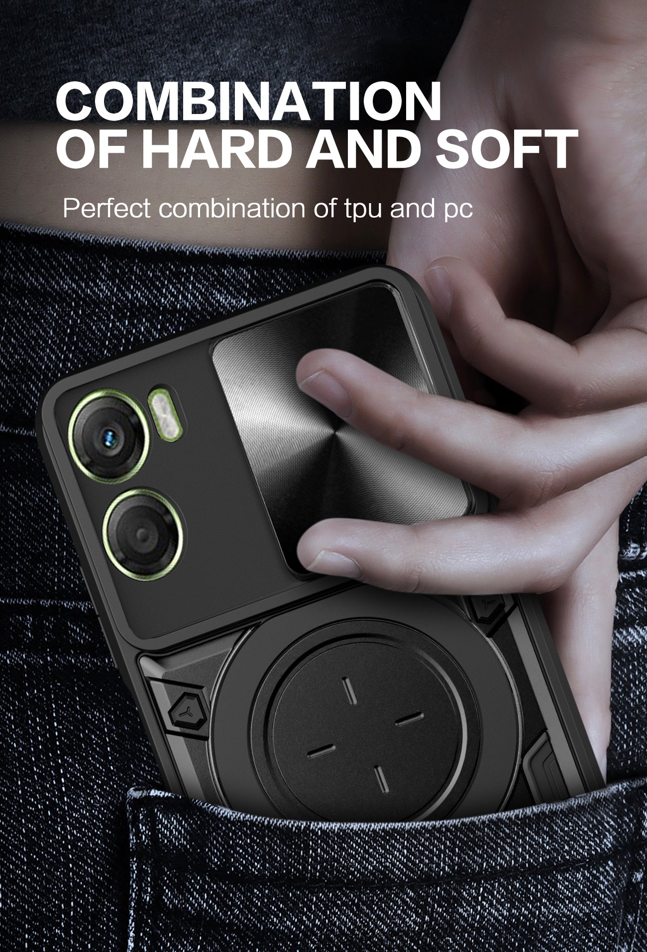 Motorola Moto G06 4G  Ring Kickstand Case w/ Camera Cover [Purple]