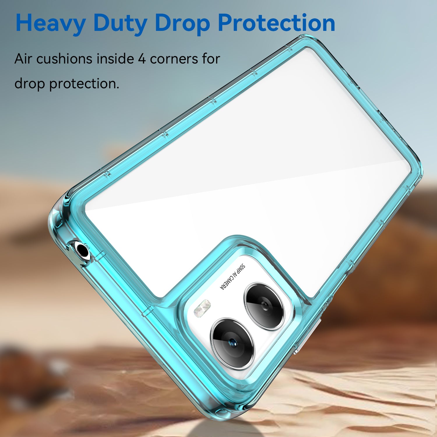 Motorola Moto G06 4G Soft TPU Bumper Case [Clear Blue]