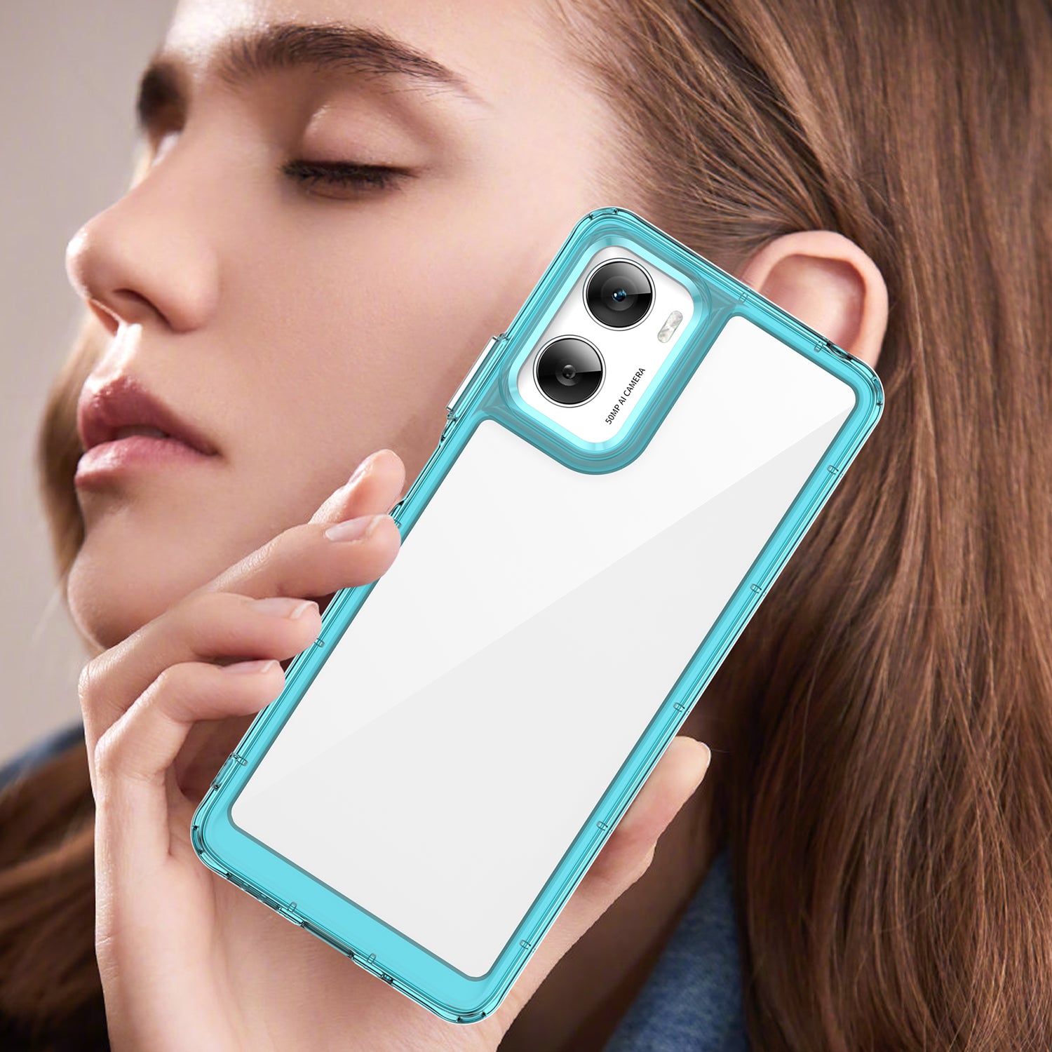 Motorola Moto G06 4G Soft TPU Bumper Case [Clear Blue]