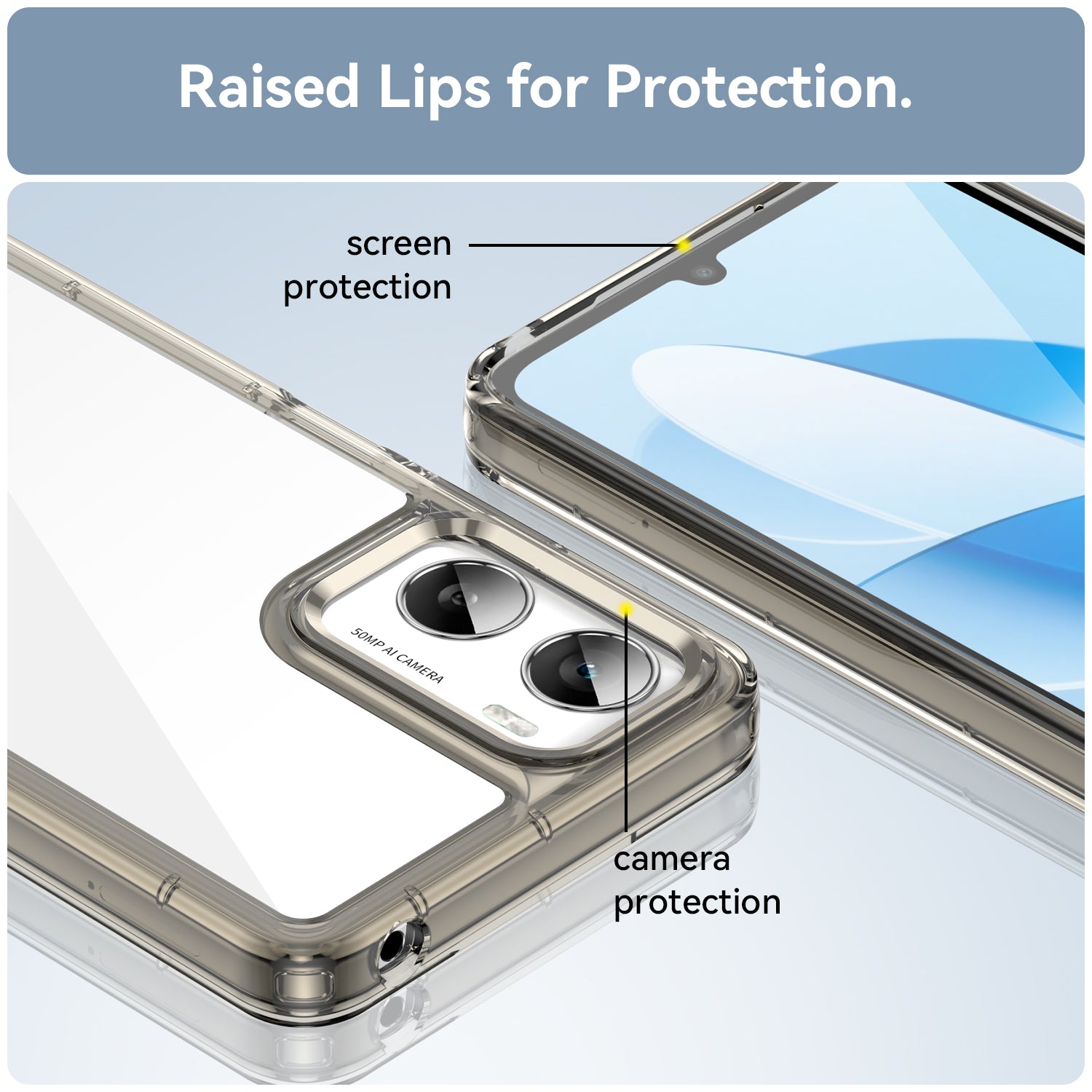 Motorola Moto G06 4G Soft TPU Bumper Case [Clear Grey]