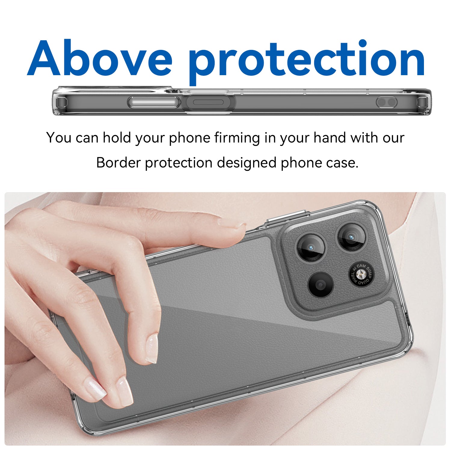 Motorola Moto G15 4G Soft TPU Bumper Case [Clear]