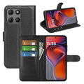 Motorola Moto G15 4G PU Wallet Case [Black] - Black