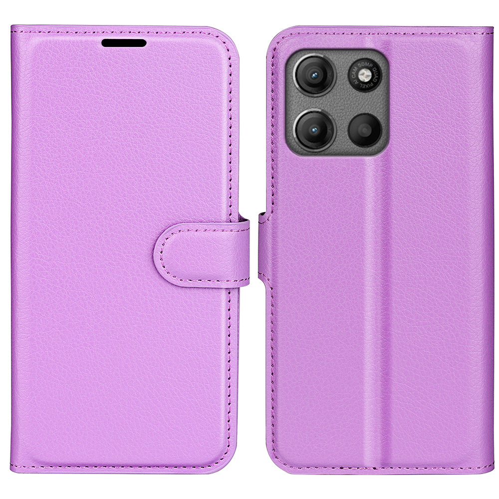 Motorola Moto G15 4G PU Wallet Case [Purple]