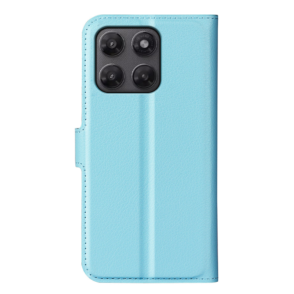 Wallet Case for Motorola Moto G37 / G47 – PU Leather Flip Cover with Card Holder & Stand [LightBlue]
