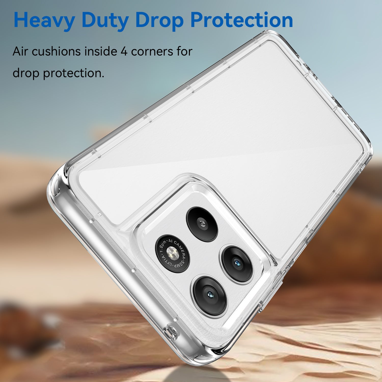 Motorola Moto G37 / G47 Soft TPU Bumper Shockproof Cover Case [Clear]