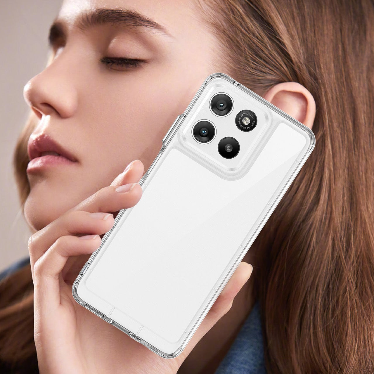 Motorola Moto G37 / G47 Soft TPU Bumper Shockproof Cover Case [Clear]